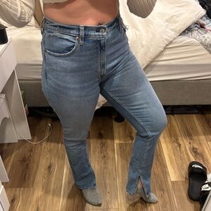 Abercrombie Skinny High Rise Jeans with Split Hem